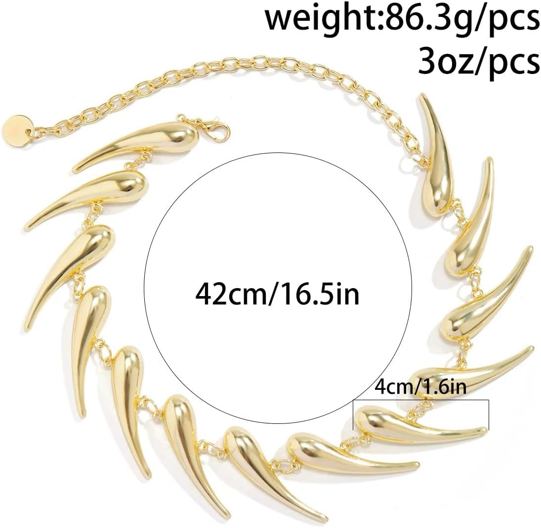 Handmade silver spike choker necklace by CheeseMine, adjustable punk goth collar with edgy spike design for a bold look.