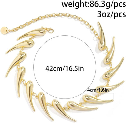 Handmade silver spike choker necklace by CheeseMine, adjustable punk goth collar with edgy spike design for a bold look.