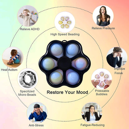 Ultimate Fidget Spinner Duo - 2 Pack for Stress Relief and Focus!