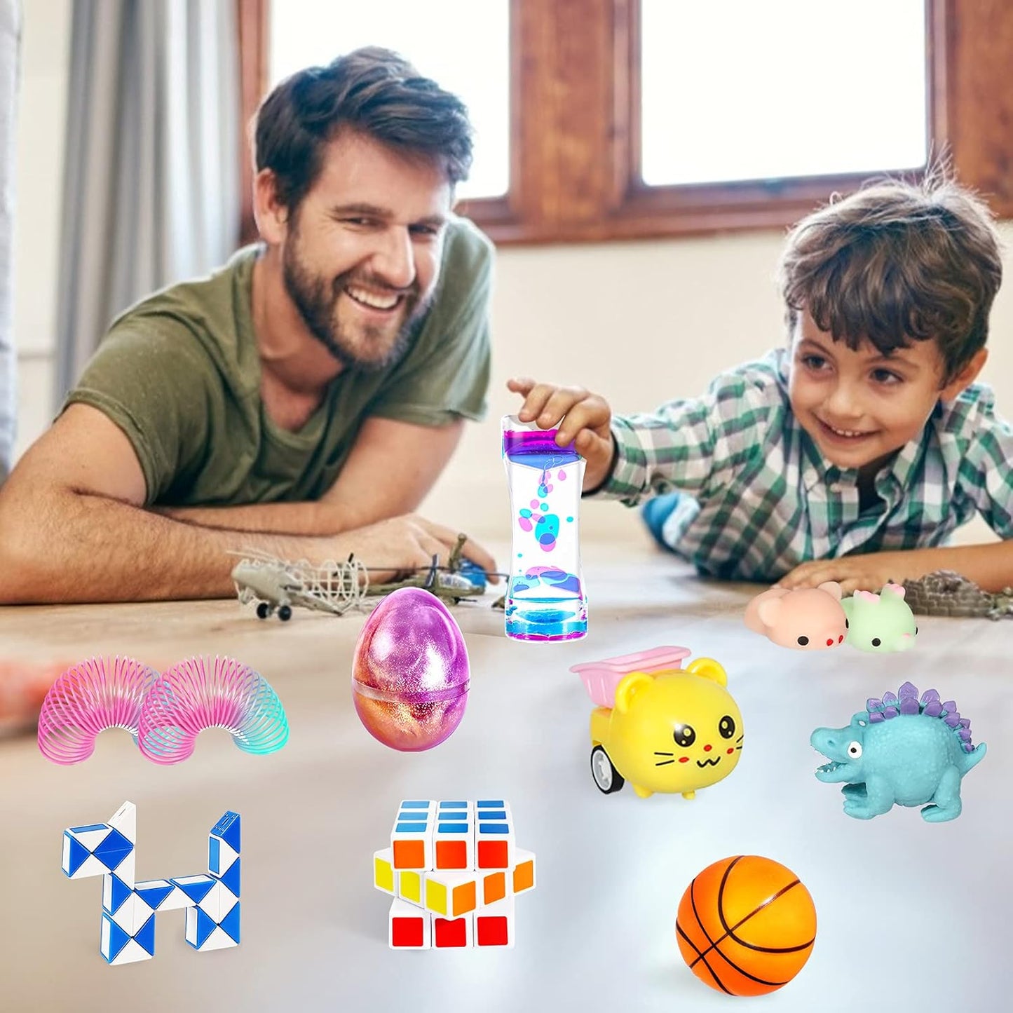 Ultimate 48-Pack Sensory Fidget Toy Bundle for Stress Relief - Perfect for Kids, Adults, Autistic & ADHD Support, Includes Squeeze Balls, Marble Mesh, & Wacky Track