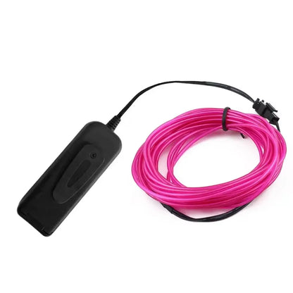 Vibrant EL Wire LED Neon Cable for DIY Costumes & Festive Decorations - Available in 1M, 3M, 5M Lengths!