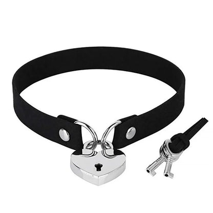 Black leather choker necklace with silver spike embellishments, gothic punk jewelry perfect for parties and festivals