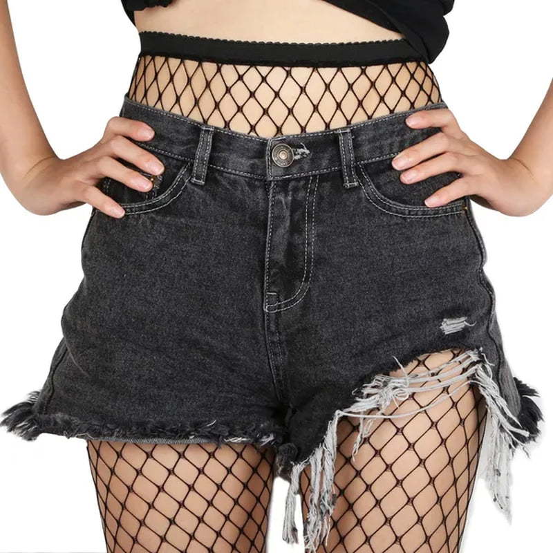 Seductive High Waist Fishnet Tights - Stretchy Mesh Hollow Out Pantyhose for Ultimate Allure