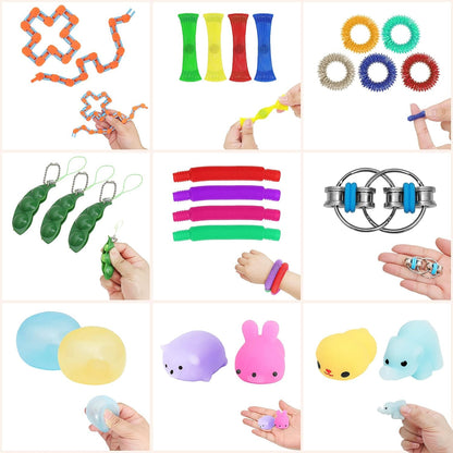 Ultimate 38-Piece Fidget Toy Set - Popit Dimple Sensory Pack for Kids & Adults - Perfect Classroom Prizes, Party Favors & Stress Relief for All Ages!