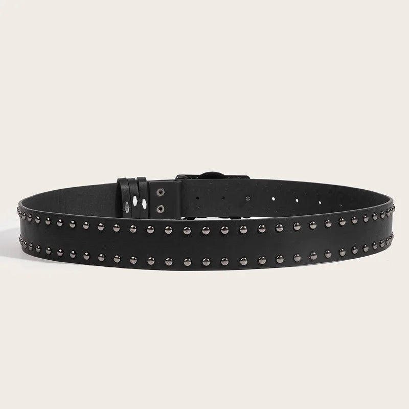 Desinger Belts for Women High Quality Luxury Brand Punk Goth Rivet Black Jeans Unisex Men Belt Paw Skull Buckle Waistband Man