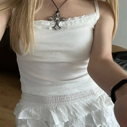 Rhinestone cross choker necklace by PressureDen.store featuring spiral design, gothic punk style, perfect for women's fashion statement jewelry