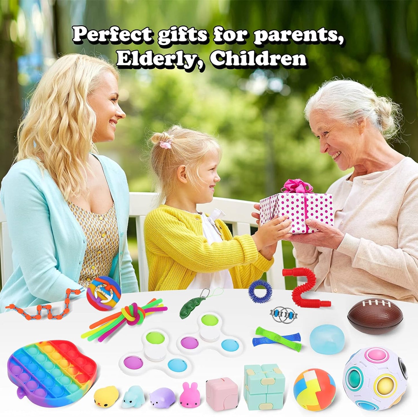 Ultimate 38-Piece Fidget Toy Set - Popit Dimple Sensory Pack for Kids & Adults - Perfect Classroom Prizes, Party Favors & Stress Relief for All Ages!