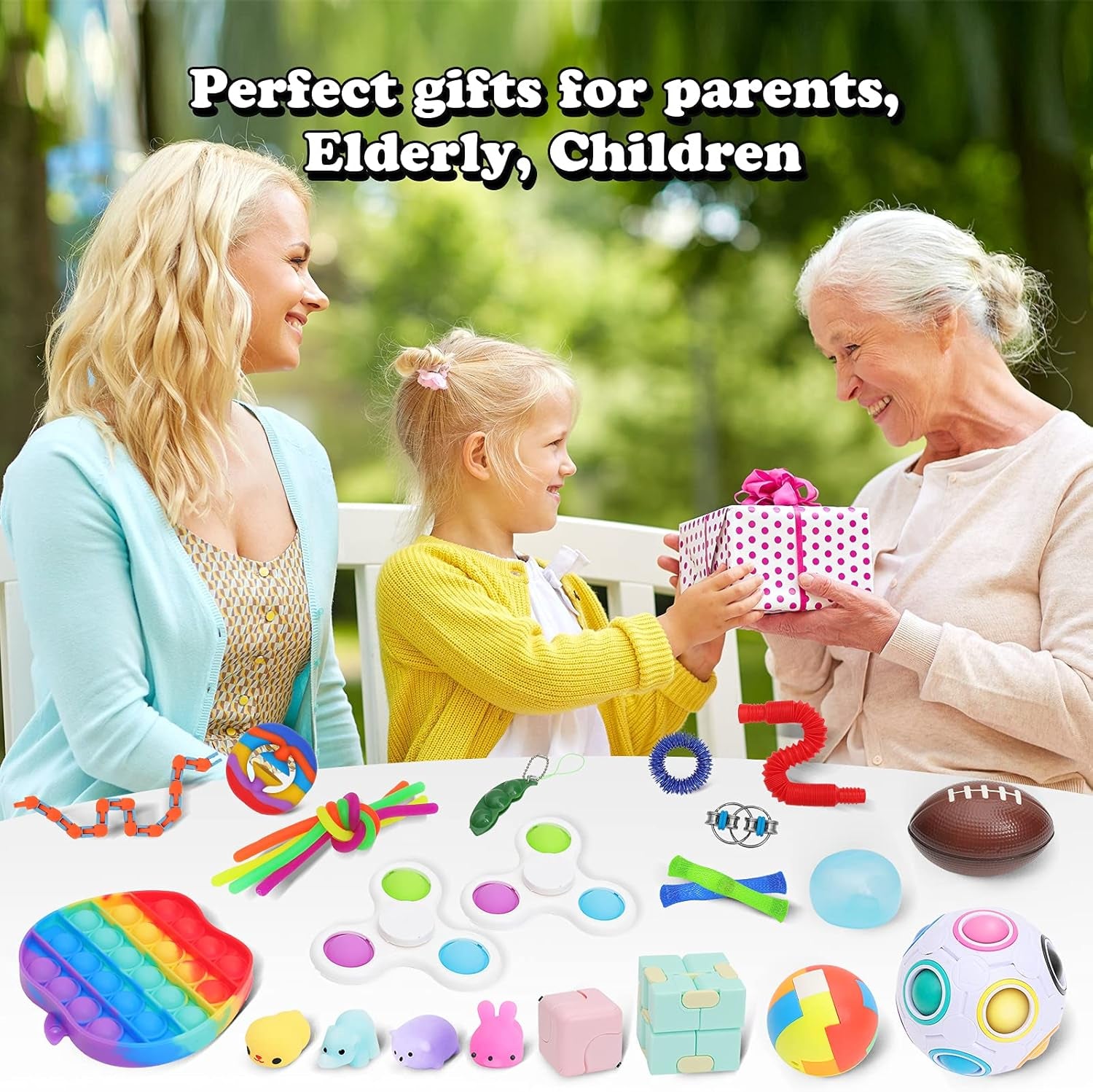 Ultimate 38-Piece Fidget Toy Set - Popit Dimple Sensory Pack for Kids & Adults - Perfect Classroom Prizes, Party Favors & Stress Relief for All Ages!