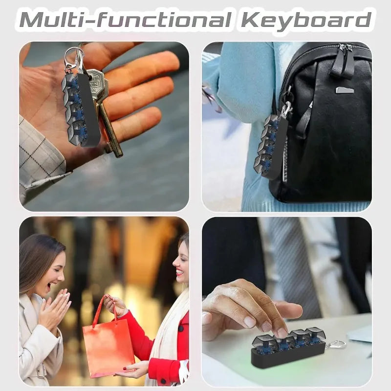 Transparent Fidget Keyboard Keycaps - DIY Anti-Anxiety Party Toy in Black & White