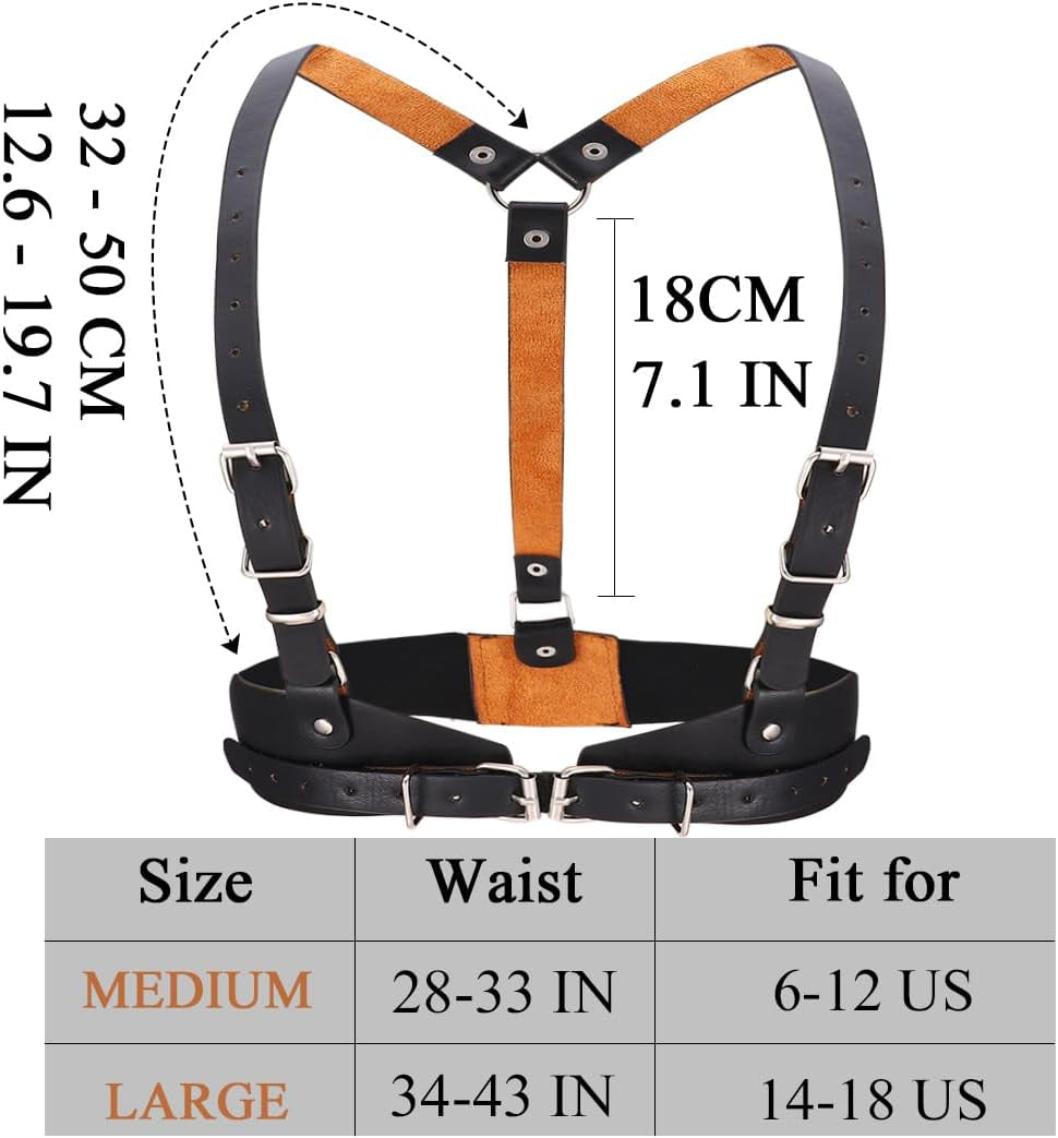 Punk Women Waist Belts PU Leather Fashion Body Chain Belt Rave Halloween Accessories Belt Adjustable Goth