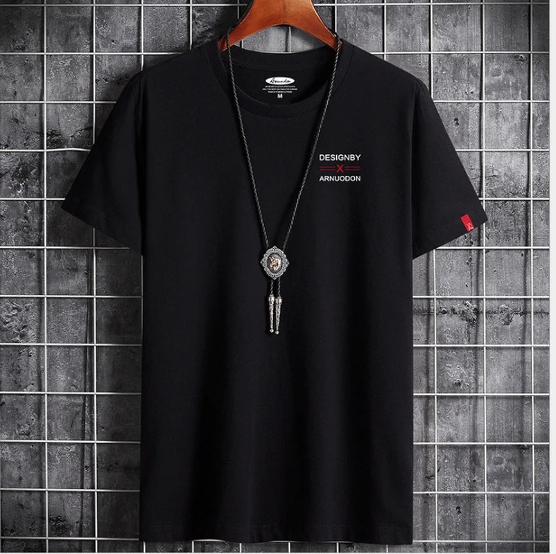 Men's oversized anime graphic T-shirt in vintage goth Harajuku style, featuring bold designs and available in sizes S-6XL.