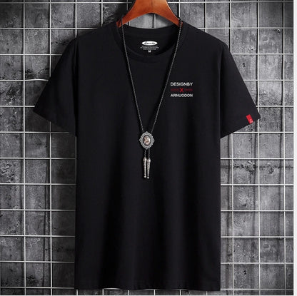 Men's oversized anime graphic T-shirt in vintage goth Harajuku style, featuring bold designs and available in sizes S-6XL.