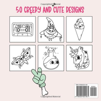 Pastel Goth - Simple Coloring Book for Teens and Adults: Big, Bold, Creepy and Cute Designs to Color and Relax (Big, Bold, Easy and Fun Coloring Books)