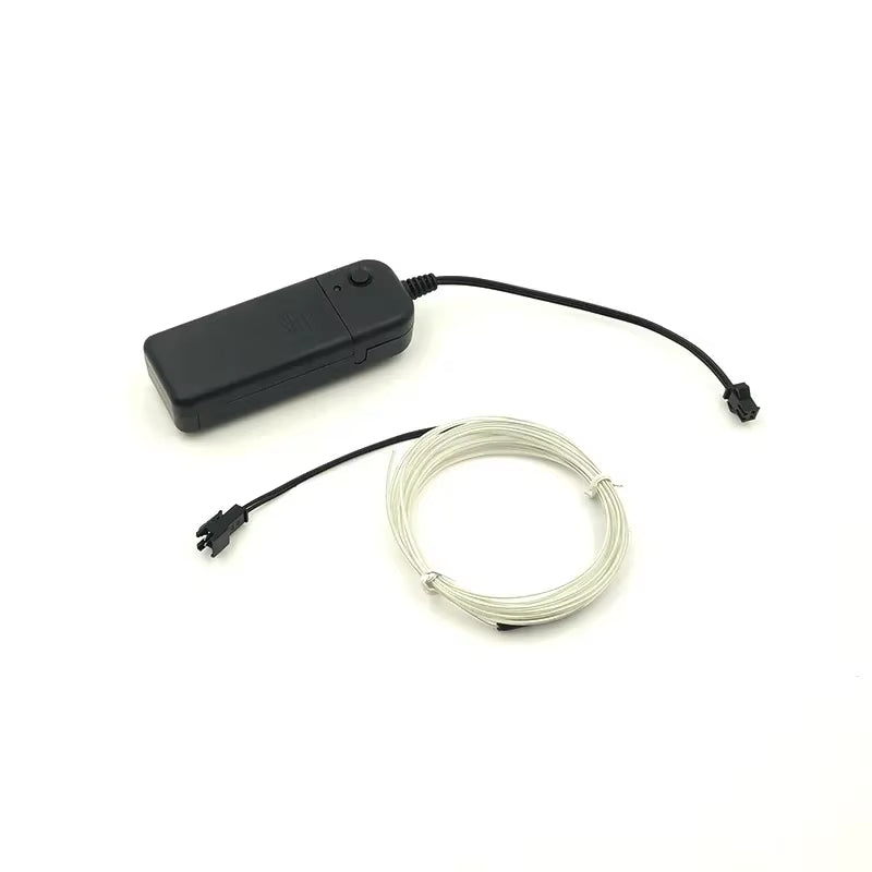Vibrant EL Wire LED Neon Cable for DIY Costumes & Festive Decorations - Available in 1M, 3M, 5M Lengths!