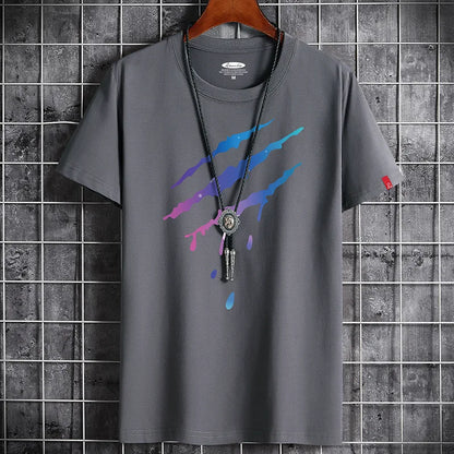 Men's vintage graphic T-shirt featuring anime and goth-inspired designs, oversized fit, in various sizes from S to 6XL.