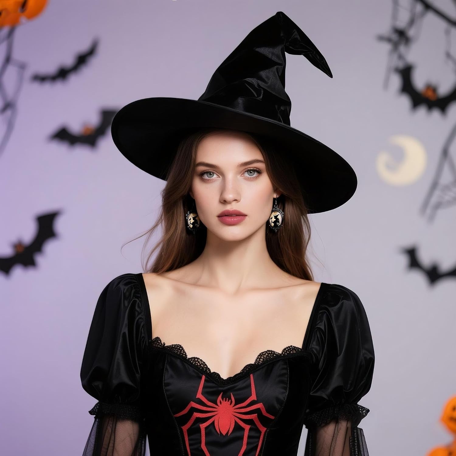 Goth Witch Earrings for Women Halloween Witch Earrings Gothic Cameo Earring Punk Emo Jewelry Halloween Earring Jewelry Emo Accessories