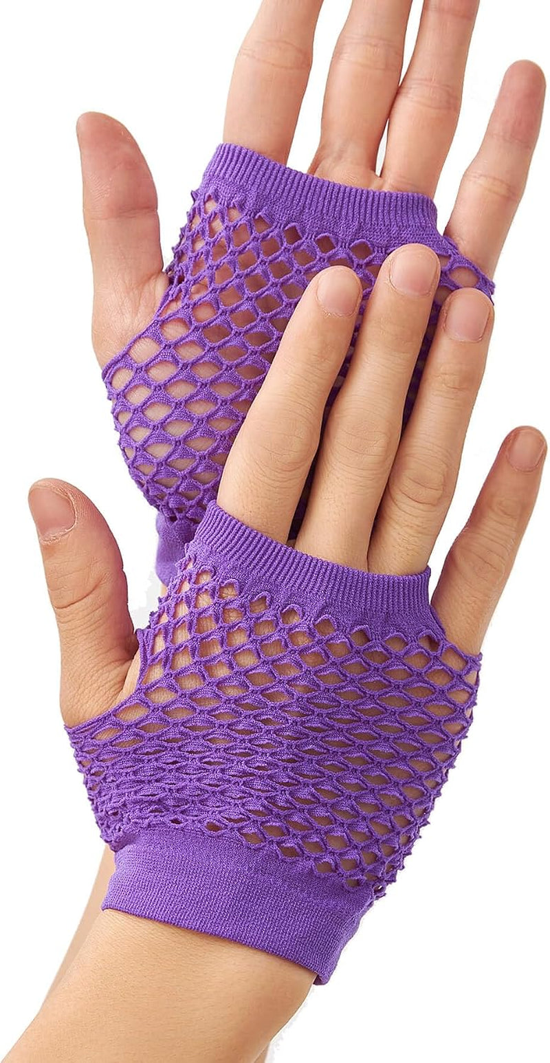 Trendy Fingerless Fishnet Gloves for Women - Emo Goth 80s Scene Accessories