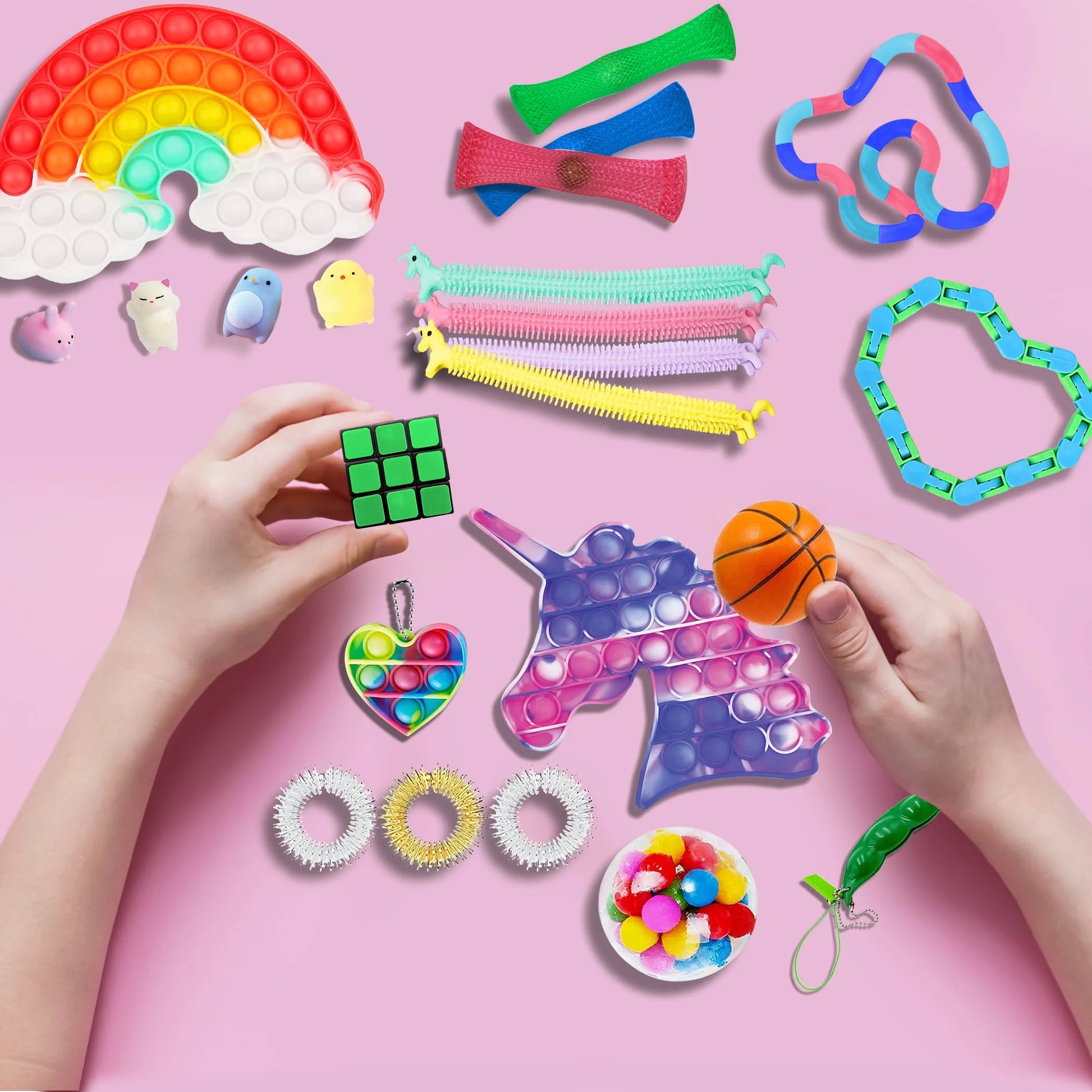 18 Piece Ultimate Fidget Set Pink