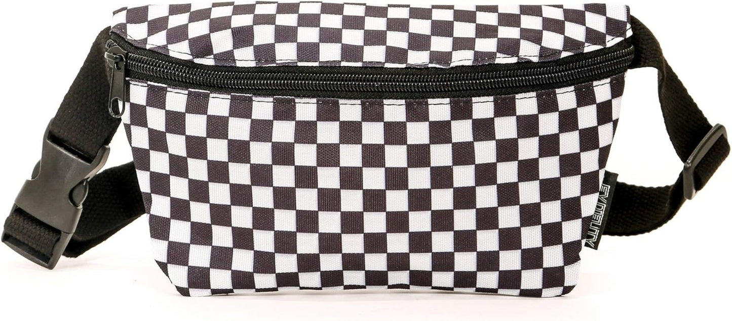 Retro 80s Checkered Crossbody Bags - Stylish Fanny Packs for Men & Women