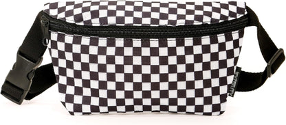 Retro 80s Checkered Crossbody Bags - Stylish Fanny Packs for Men & Women