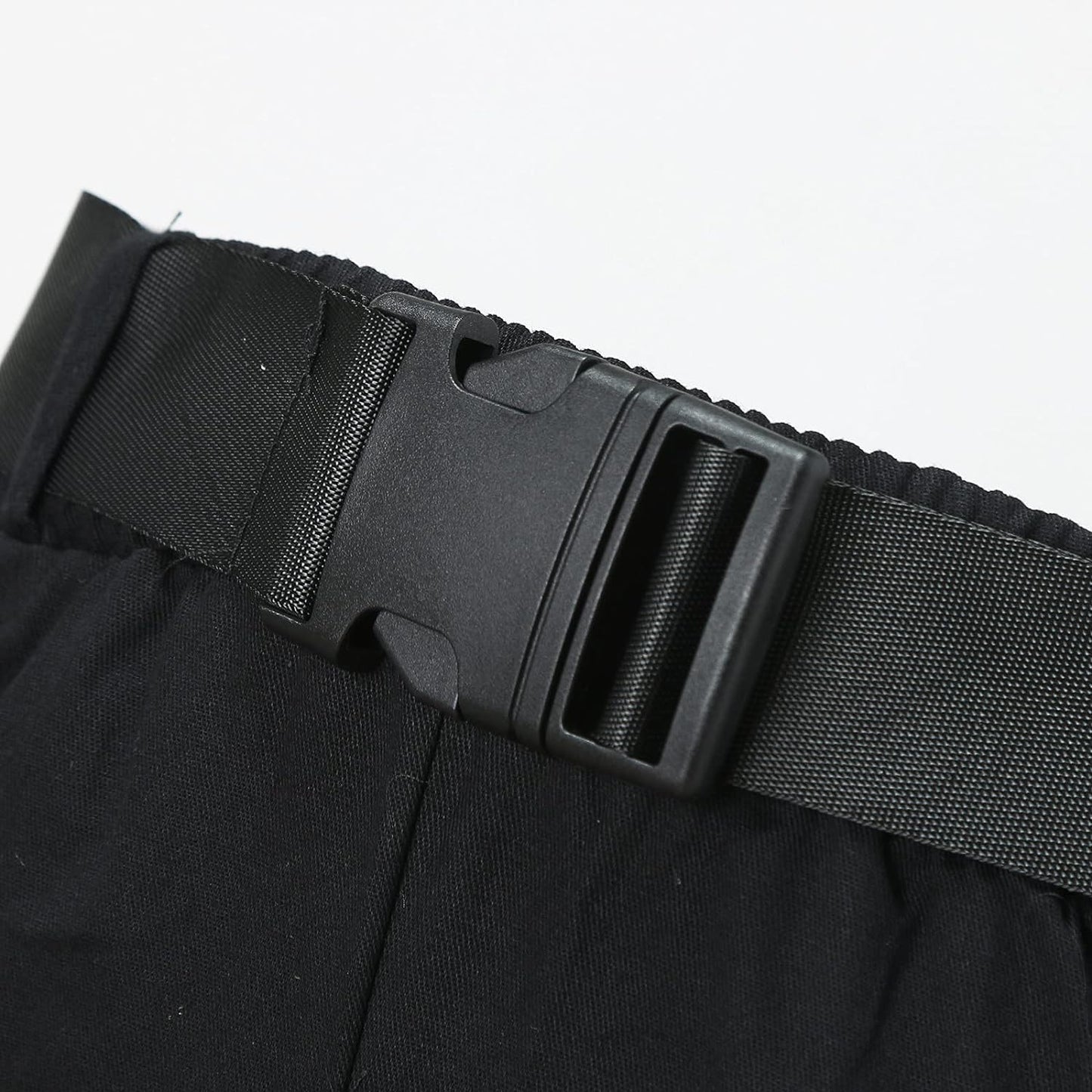 Chic High Waisted Black Cargo Pants for Women – Casual Loose Harem Joggers with Belt - Stylish Streetwear Trousers (XXL)