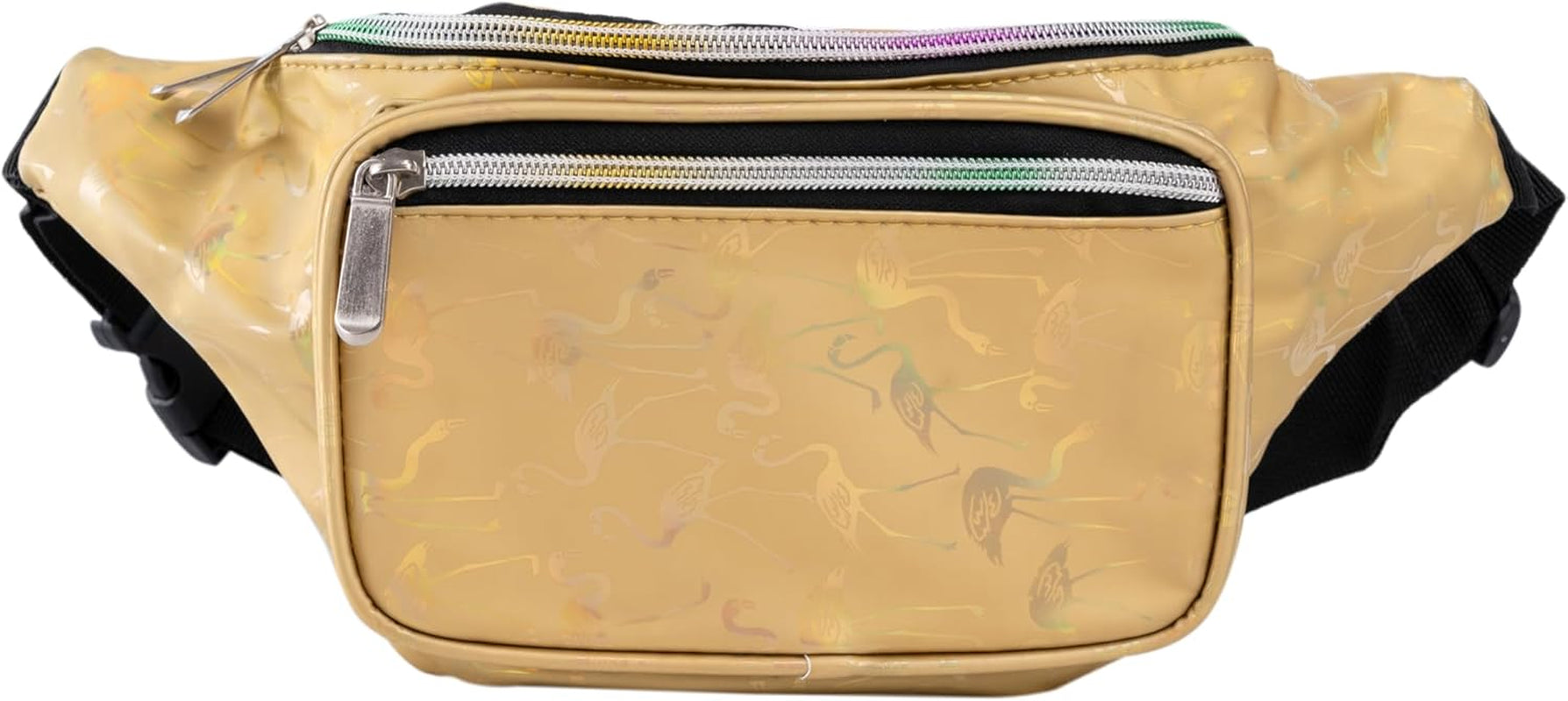 Holographic Neon Rave Stars Fanny Pack – Ultimate Waist Pack for Festivals, Concerts, & Travel!