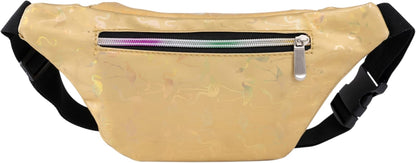 Holographic Neon Rave Stars Fanny Pack – Ultimate Waist Pack for Festivals, Concerts, & Travel!