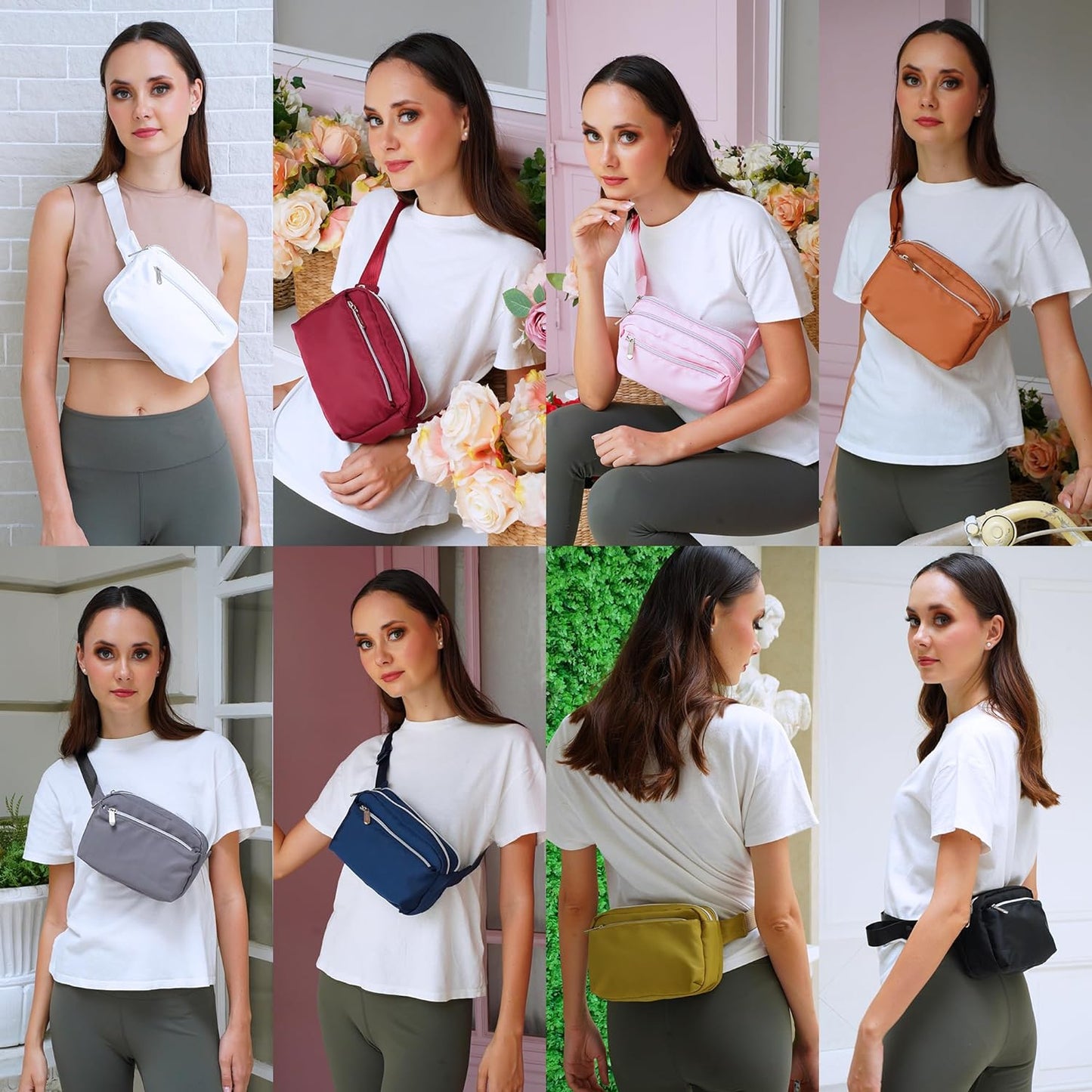 Chic Wine Red Crossbody Belt Bag - Stylish and Functional Fanny Pack for Travel, Festivals, and Daily Adventures
