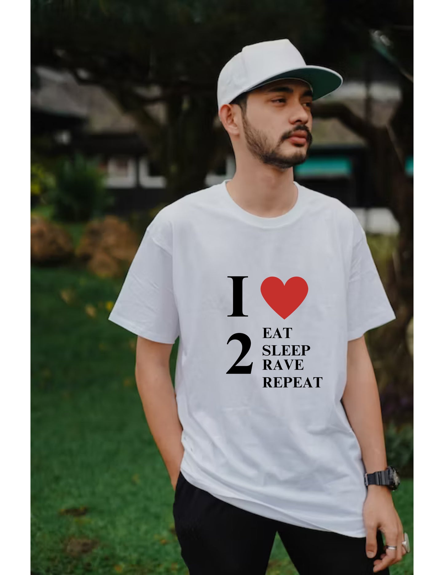 I Love to Eat Sleep Rave Repeat T-Shirt - Perfect for Music Festivals & Rave Enthusiasts - Unisex Ultra Cotton Tee, Ideal Gift for Ravers and EDM Fans!