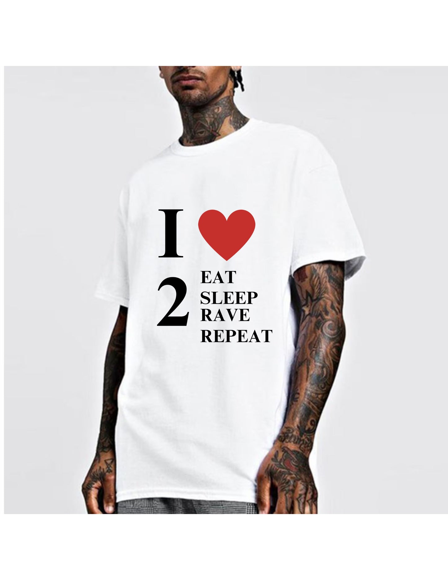 I Love to Eat Sleep Rave Repeat T-Shirt - Perfect for Music Festivals & Rave Enthusiasts - Unisex Ultra Cotton Tee, Ideal Gift for Ravers and EDM Fans!