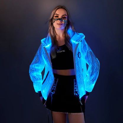 Illuminate Your Vibe with the Rave Long-Sleeved Hoodie