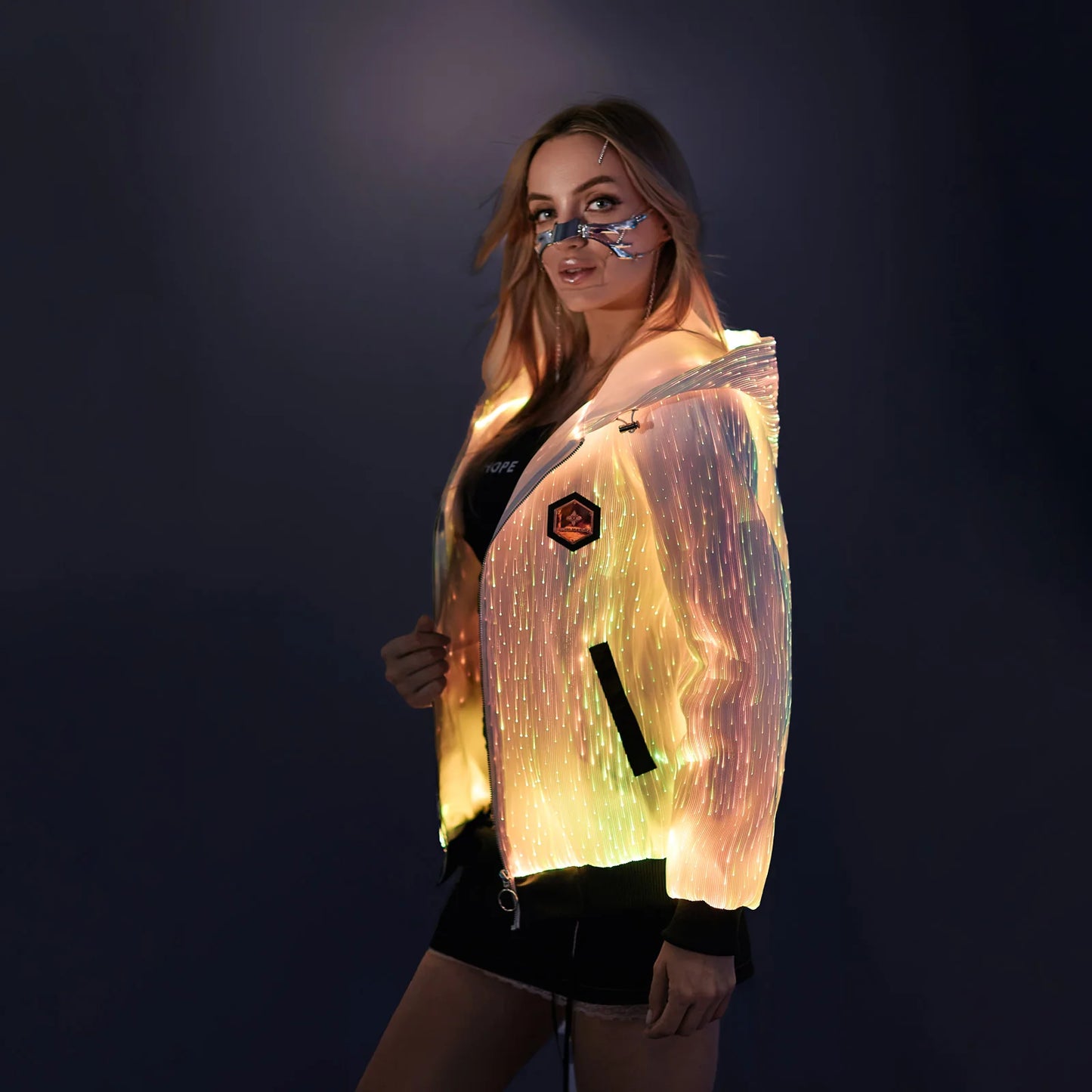 Illuminate Your Vibe with the Rave Long-Sleeved Hoodie