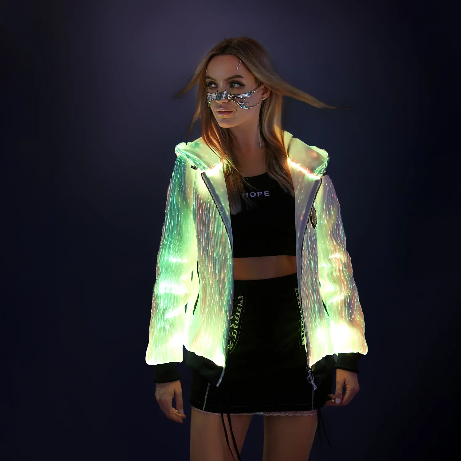 Illuminate Your Vibe with the Rave Long-Sleeved Hoodie