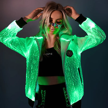 Illuminate Your Vibe with the Rave Long-Sleeved Hoodie